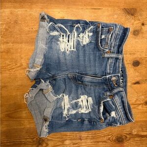 American Eagle Outfitters Ripped Blue Jean Shorts